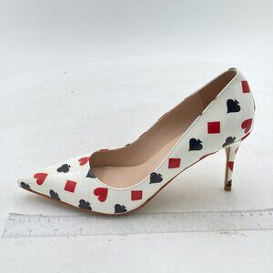 YDN Women's Chic Pointed Closed Toe Mid Heel Pumps Slip on Stilettos Slide Dress